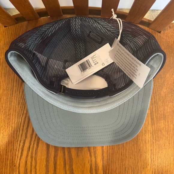 NEW Outerknown OK Patch Mesh Trucker Hat Dark Robins Egg Blue Black SLA - Picture 2 of 4